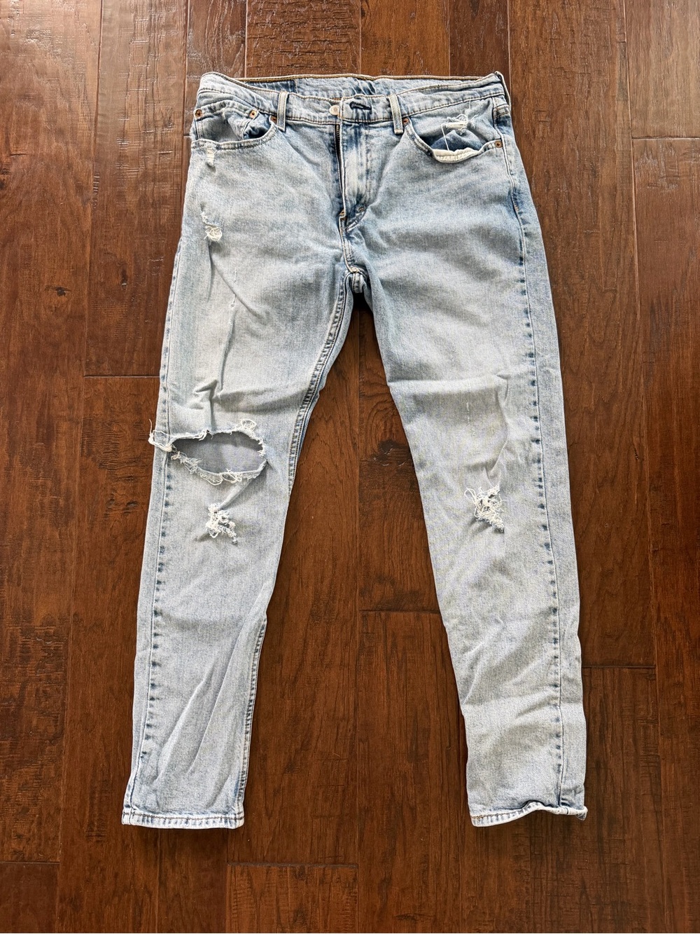 Levi's Light Blue Distressed Bootcut Jeans